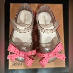 Mini Melissa Furadinha XI Perforated Mary Jane Shoes (Size 11 Toddler)